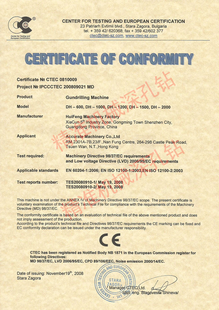CE certification